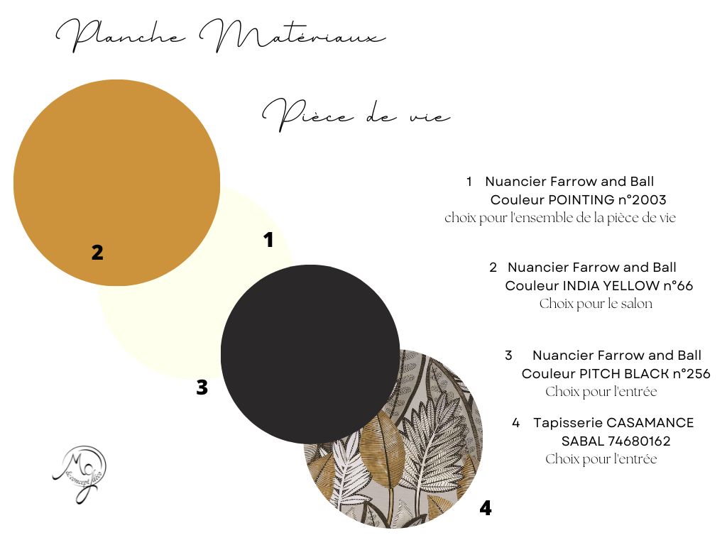 Planche matériaux MG Concept Entrée Planche matériaux MG Concept Entrée