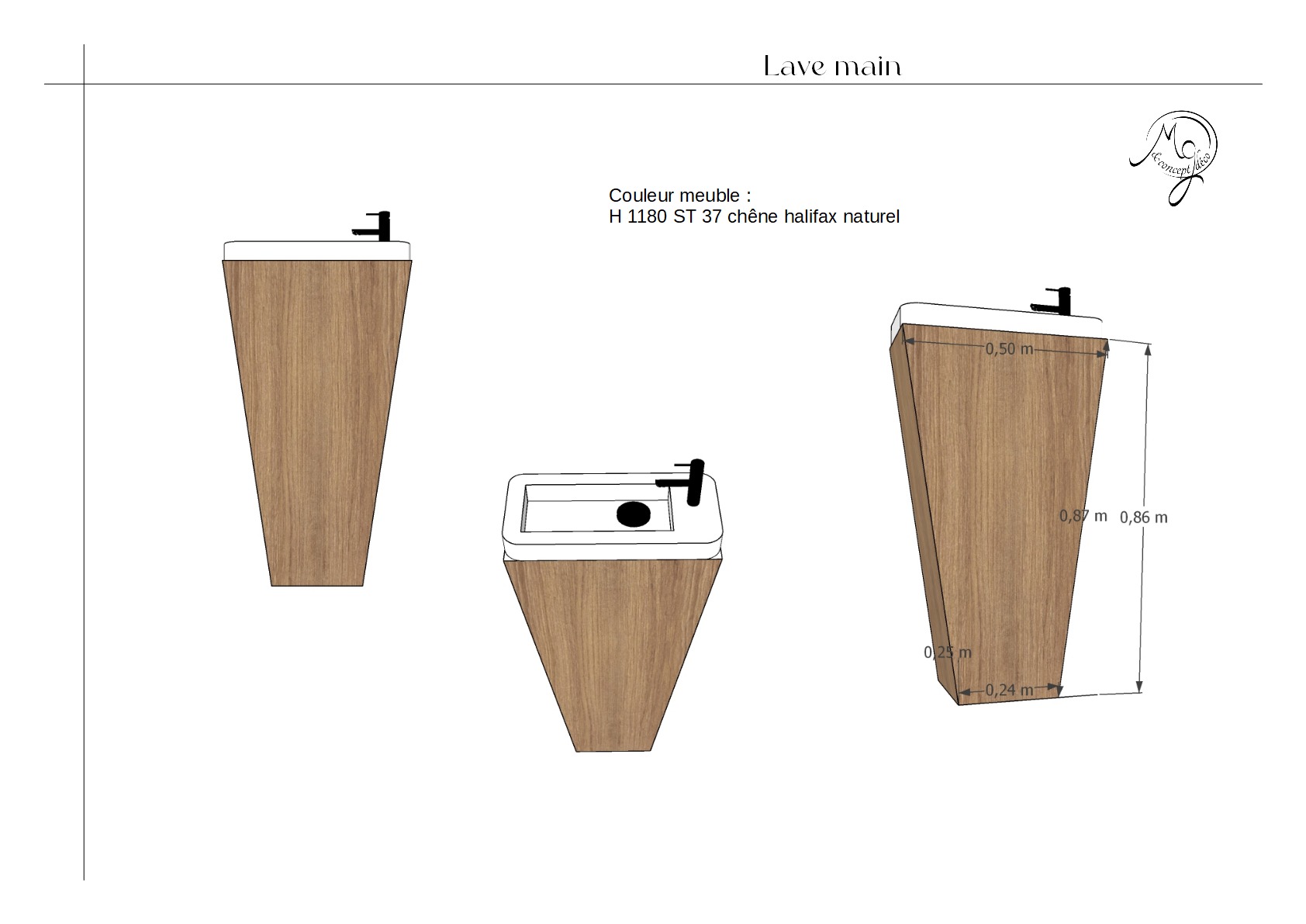 lave main salle de bain MGconcept48