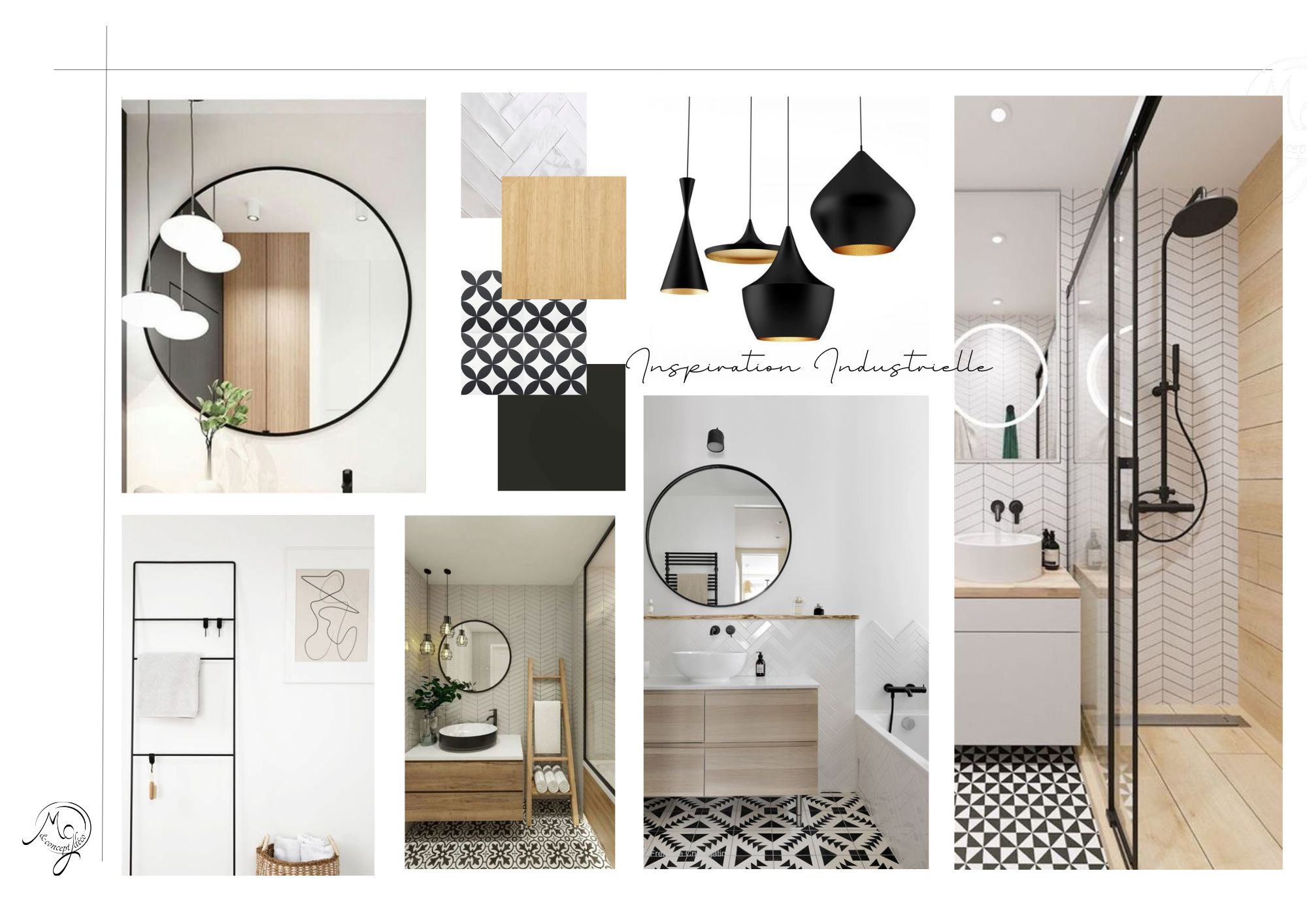 planche d'ambiance industrielle(1) ambiance salle de bain MGconcept